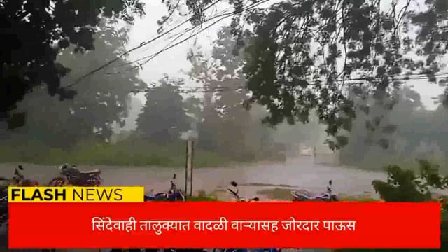 सिंदेवाही तालुक्यात वादळी वाऱ्यासह जोरदार पाऊस.