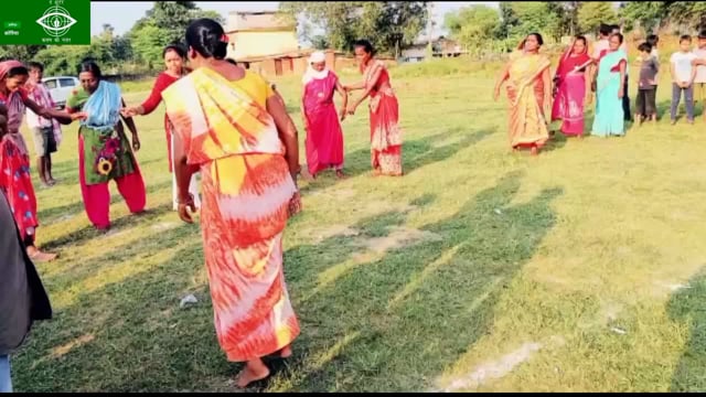 पहली बार कोरिया के बैकुण्ठपुर मे साडी पहन कर खेली कबड्डी