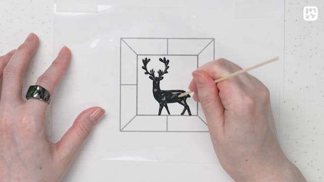シールの縁取りを描こう
