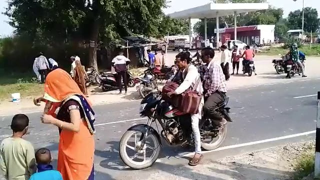 सोनई स्थित एसआर पेट्रोल पंप के सामने दो बाइकों की आमने-सामने की भिड़ंत: बाइक सवार घायल