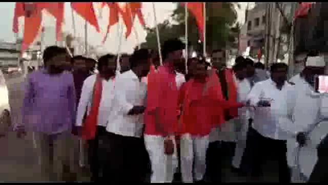 छत्रपती शाहू महाराज चौक येथे शिंदे गट उदगीर तालुका शिवसेनेची रॅली