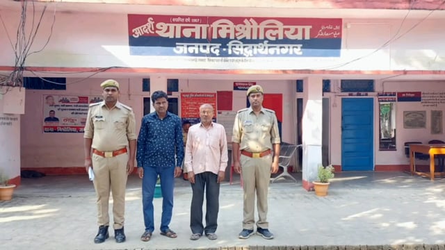 मिश्रौलिया पुलिस ने शांतिभंग के आरोप में दो व्यक्तियों के विरुद्ध की कार्रवाही ।