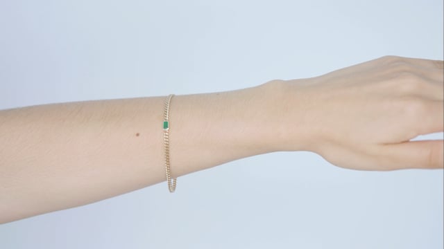 Gemstone Emerald Cut Chelsea Chain Bracelet - Video