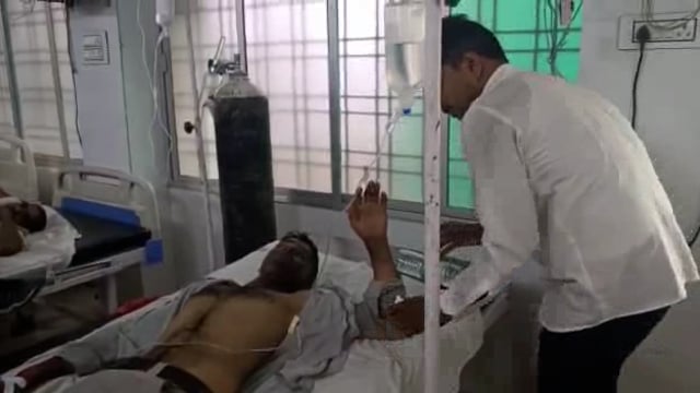 हादसे की चपेट में आकर 2 मजदूर गम्भीर रूप से घायल