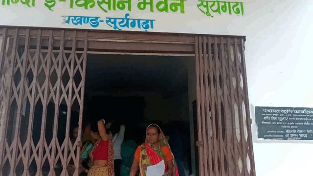 ई किसान भवन सूर्यगढ़ा में प्रति किसान 16 किलो चना का बीज ₹310 में दिया जा रहा है