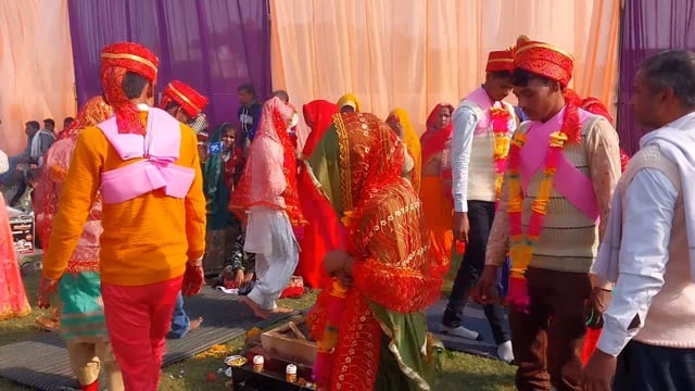 जनपद संभल में मुख्यमंत्री सामूहिक विवाह कार्यक्रम के अंतर्गत 649 जोड़ों ने रीति रिवाज संग एक दूजे के हुए|