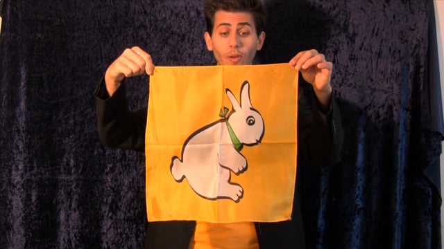 Video Foulard coniglio-papera cm 90 - Giallo