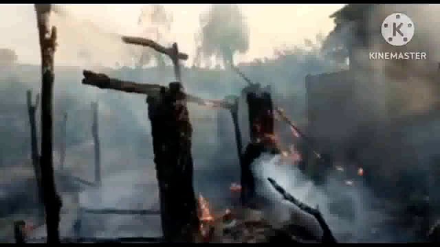 ग्राम पंचायत भितीया के लेटा गांव में अचानक लगी आग से 4 घर जलकर राख , मुखिया ने लिया जायजा