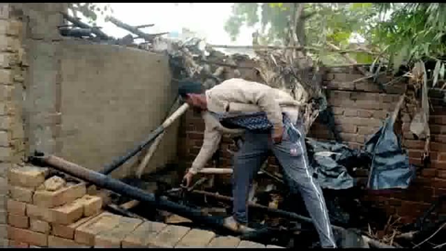 भदरिया गांव में आग लगने से करीब दो दर्जन मवेशी जलकर हुई राख