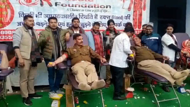 मथुरा के राया में रक्त वीरों ने किया रक्तदान