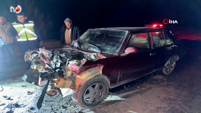 Taziyeden Dönerken Kazaya Karıştılar 1 Ölü, 1 Yaralı