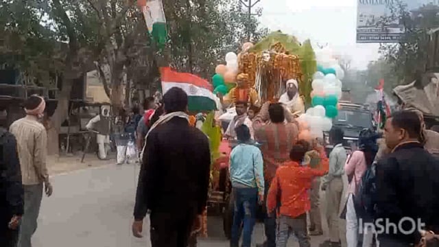 बसंत पंचमी को गणतंत्र दिवस के मौके पर आजादी के दीवानों ने निकाली बैरू बाबा शोभायात्रा