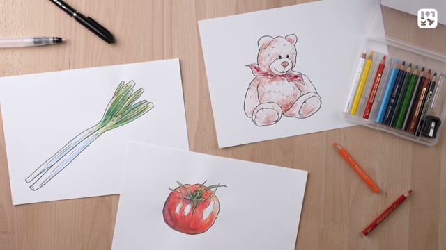 身の回りのモノを描く