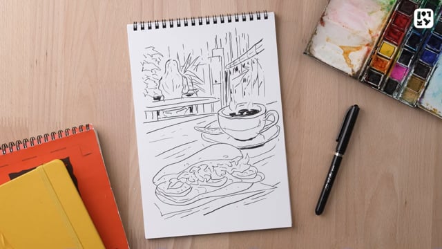 カフェスケッチ①