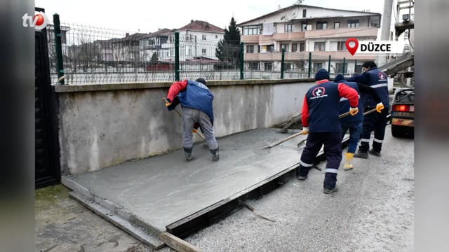 İki Mahalle De Kaldırım Çalışması