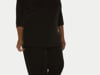 Vikki Vi Classic Black V-Neck 3/4 Sleeve Tunic