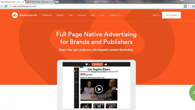 Video 9: Stumble Upon Ads