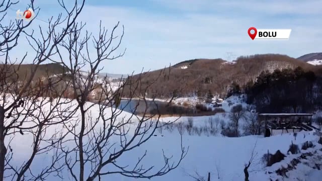 Doğal Kaynaklarla Beslenen Karamurat Gölü'nden Kış Manzarası