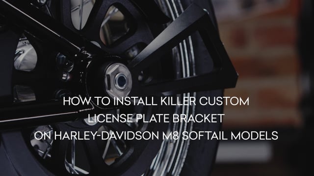 Licence Plate Holder & Bracket With Lightning Killer Custom Harley-Davidson  V-Rod FXD XL - Moto Vision