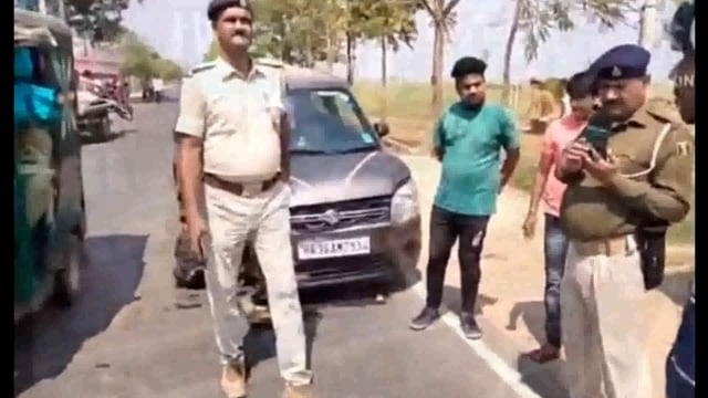 बेलहर गैस गोदाम के पास बाइक और कार की टक्कर, युवक बुरी तरह हुआ जख्मी*