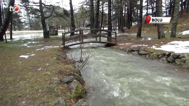 Eriyen Karlar Abant Gölü İle Buluştu