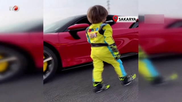 Minik Zayn Sınır Tanımıyor, Bu Kez Ferrari'nin Gazına Pistte Bastı