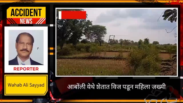 सिंदेवाही लोनवाही नगरपंचायत हद्दीतील आंबोली शेत शिवारात वीज पडून महिला जखमी. 