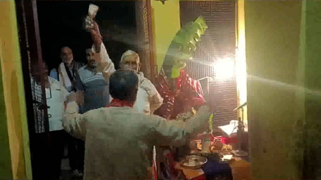 रामायण पाठ होते समय भक्त हुए भाव भिवोर