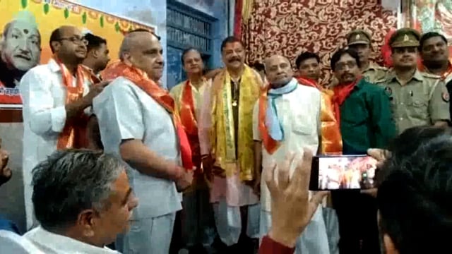 राया में बाघेश्वरी देवी मेला समापन के मौके पर सहयोगियों का स्वागत सम्मान किया गया