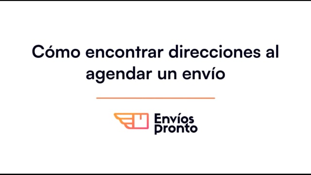 Cómo encontrar direcciones al agendar envíos