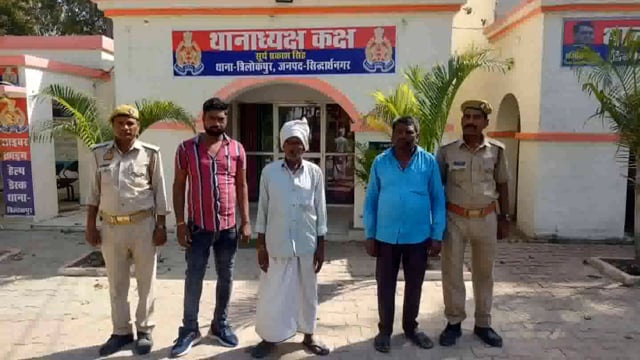 त्रिलोकपुर पुलिस द्वारा शान्ति व्यवस्था बनाये रखने के लिए 3 अभियुक्त को साहेपारा सेखुई गोवर्धन से गिरफ्तार कर भेजा न्याय