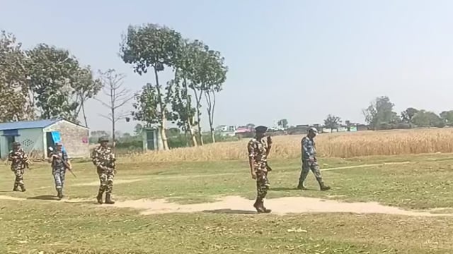 सिद्धार्थनगर जिले के अलिगढ़वा बार्डर पर एसएसबी और पुलिस अलर्ट 