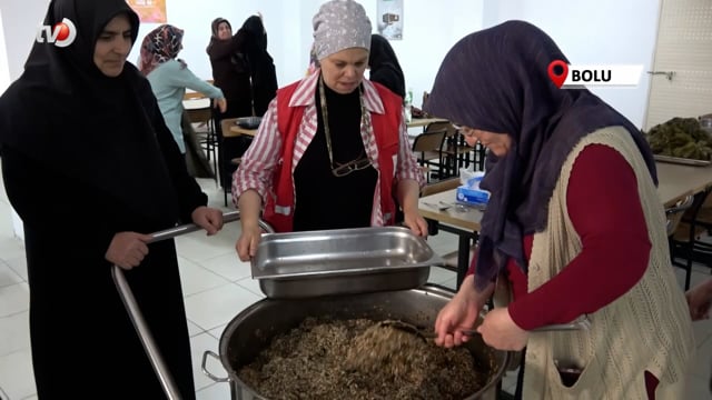 Depremzedeler Bayram İçin Bolu’da Yaprak Sardı