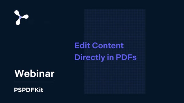 PDF content editing on iOS and Android