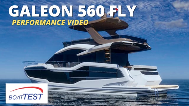 Galeon 560 FLY Performance Video – By BoatTEST.com 