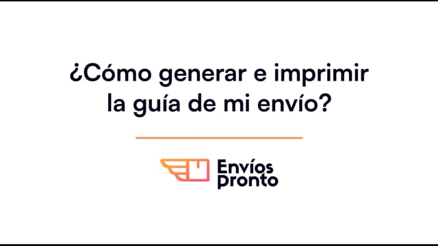 Cómo generar e imprimir la guía de mi envío