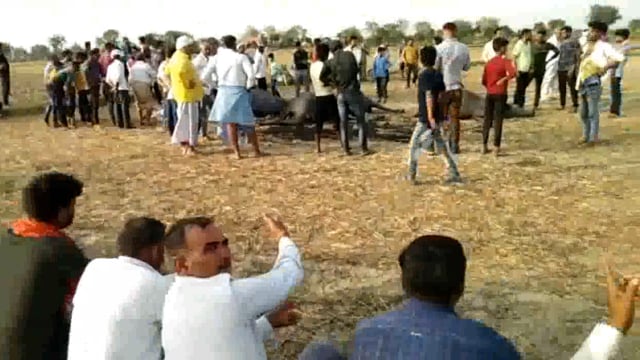 देहगांव में 11000 की लाइन की चपेट में आने के चलते 5 पशुओं की मौत परिवार में मचा कोहराम