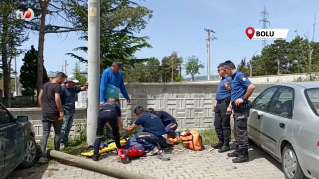 Tamirat İçin Çıktığı Direkle Beraber Yere Düştü