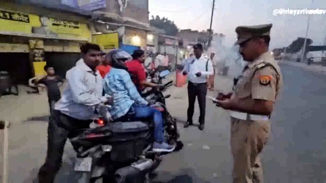 यातायात पुलिस द्वारा जागरूकता अभियान चलाया गया