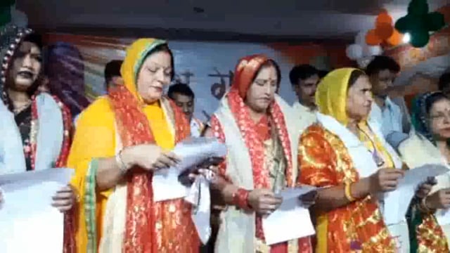 राया में नगर पंचायत अध्यक्ष ने 14 सभासदों सहित ली पद और गोपनीयता की शपथ