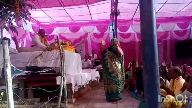 फरह के गांव जमालपुर में श्रीमद् भागवत कथा में ध्रुव की कथा का रसपान कराया गया