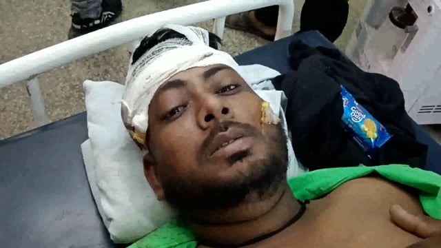 लखीसराय जिले के मेदनी चौकी थाना के वाहन चालक  सड़क हादसे में गंभीर रूप से हुए जख्मी सदर अस्पताल में किया गया इलाज