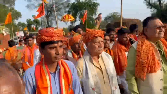 मांट के ग्राम जसौली कला में पृथ्वीराज चौहान जी की भव्य शोभायात्रा निकाली गई