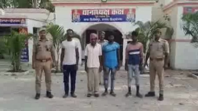 त्रिलोकपुर पुलिस द्वारा चार अभियुक्तों को बेलवा से गिरफ्तार कर भेजा गया न्यायालय