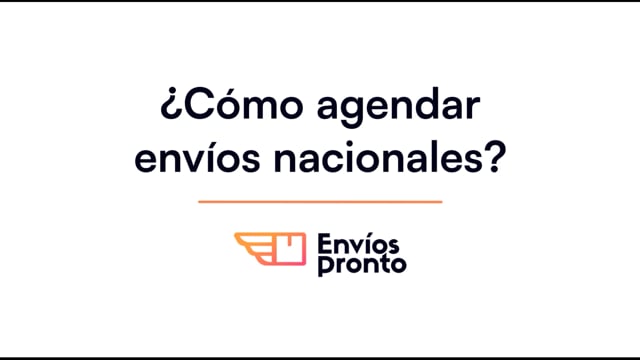 Cómo agendar un envío nacional