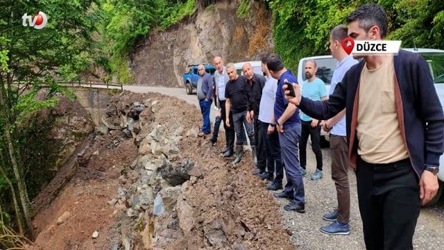 Heyelan Sonrası Yapılan Çalışmaları İnceledilerHeyelan Sonrası Yapılan Çalışmaları İncelediler