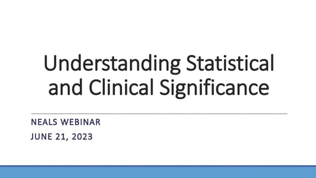 Understanding Statistical and Clinical Significance Screen Grab
