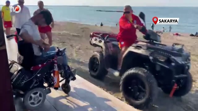 Engelli Gencin Kumsaldaki ATV Turu Hayali Gerçeğe Dönüştü