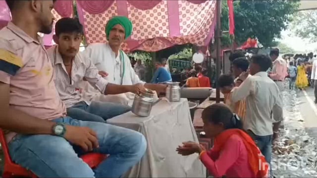 गुरु पूर्णिमा पर्व पर भीषण गर्मी को देखते हुए बलदेव निवासियों ने लगाए भण्डारे व प्याऊ कमाया पुण्य लाभ