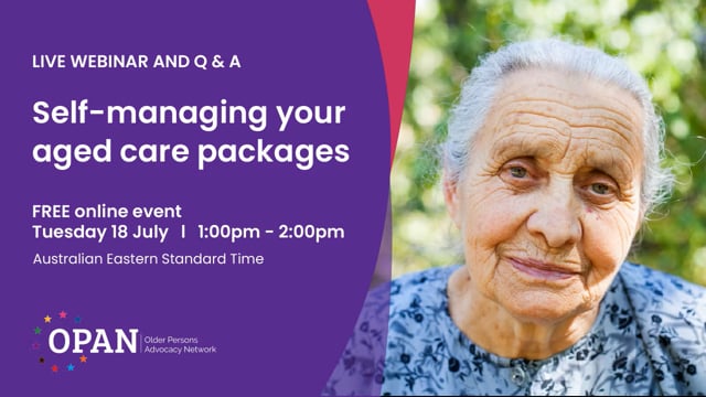 Self-managing your aged care packages